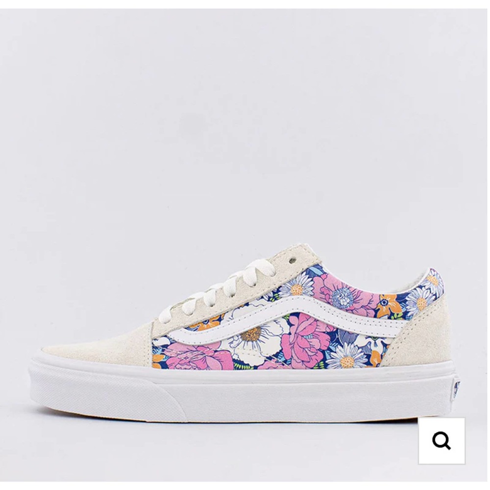Vans Womens Retro Floral Print Old Skool Low Top Lace Up Sneakers Shoes 7 NWT